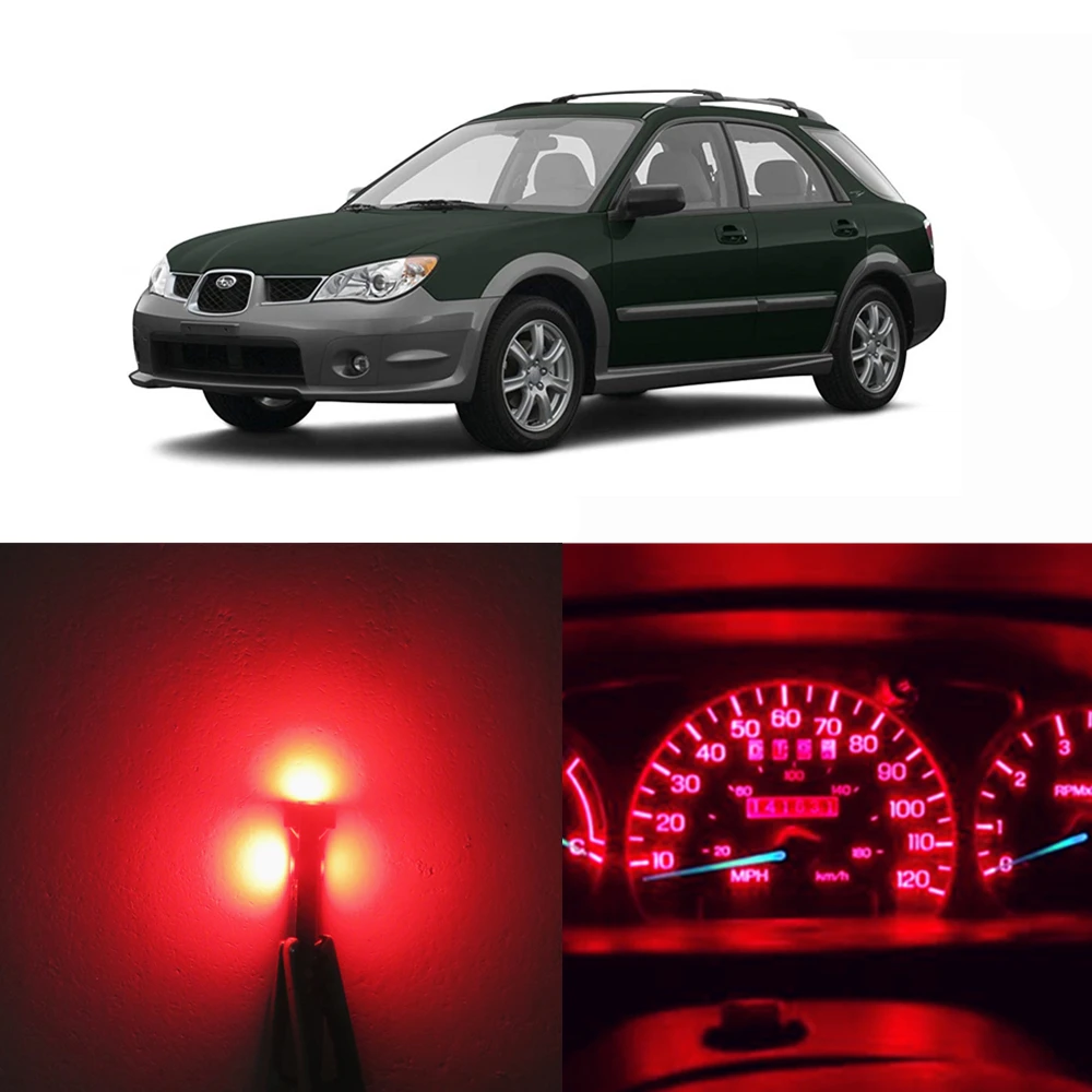 WLJH 15x яркая приборная панель Датчик кластера Спидометр тире Светильник лампы Led полный конверсионный комплект для Subaru Impreza 2002-2007 - Испускаемый цвет: Красный
