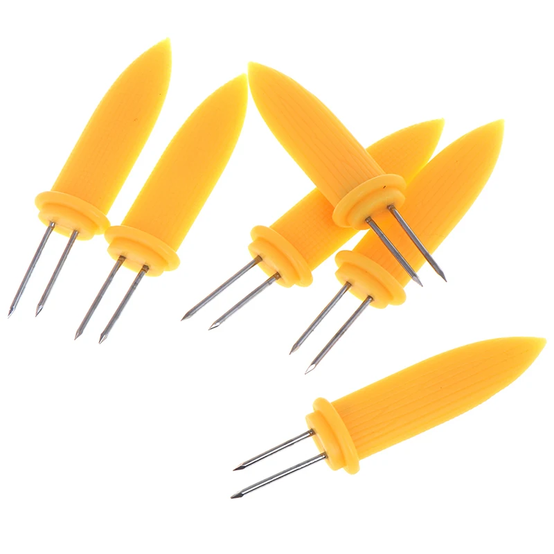 6PCS Corn On The Cob Holders Stainless Steel BBQ Prongs Skewers Forks Party kichen accessories tool | Дом и сад