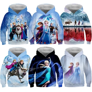 

Ice Snow World 2 Elsa Anna Girls Hoodies Spring Hooded Sweatshirt For Girl A variety of styles Children's Birthday Gifts