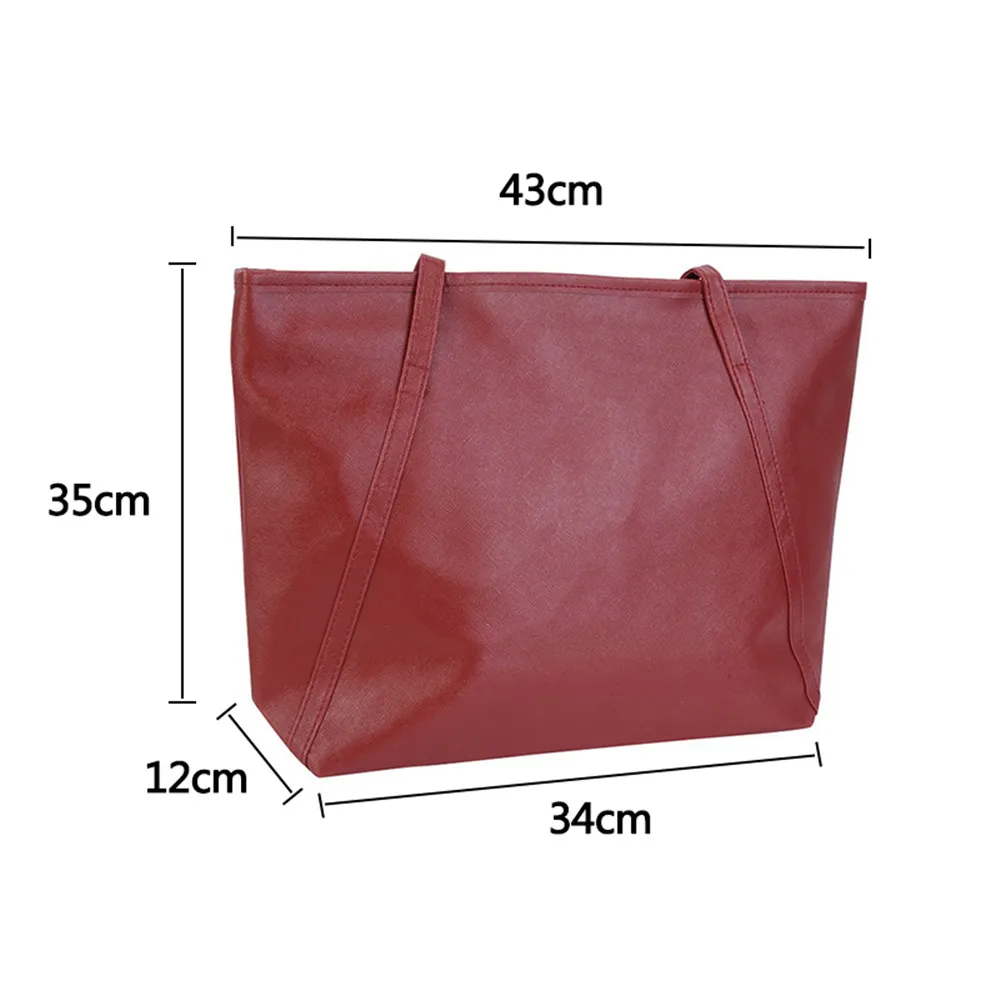Adisputent Simple Women Shoulder Bags Large Capacity PU Leather Casual Tote Handbags For Women 2019 Shopper Bag bolsas feminina