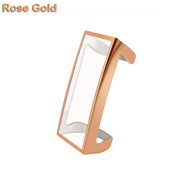 Rose Gold Чехлы для Fitbit Charge 2 Чехол протектор для Fitbit Charge 3 Смарт аксессуары бампер TPU экран с пленкой защитный чехол - Цвет: Rose Gold