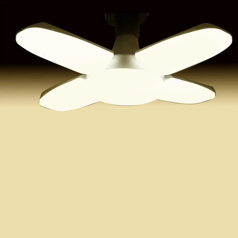 AC85-265V 80W Deformable LED Ceiling Lamp Super Bright E27/E26 Garage Light 8000lm For Home Office Basement Supermarket Workshop