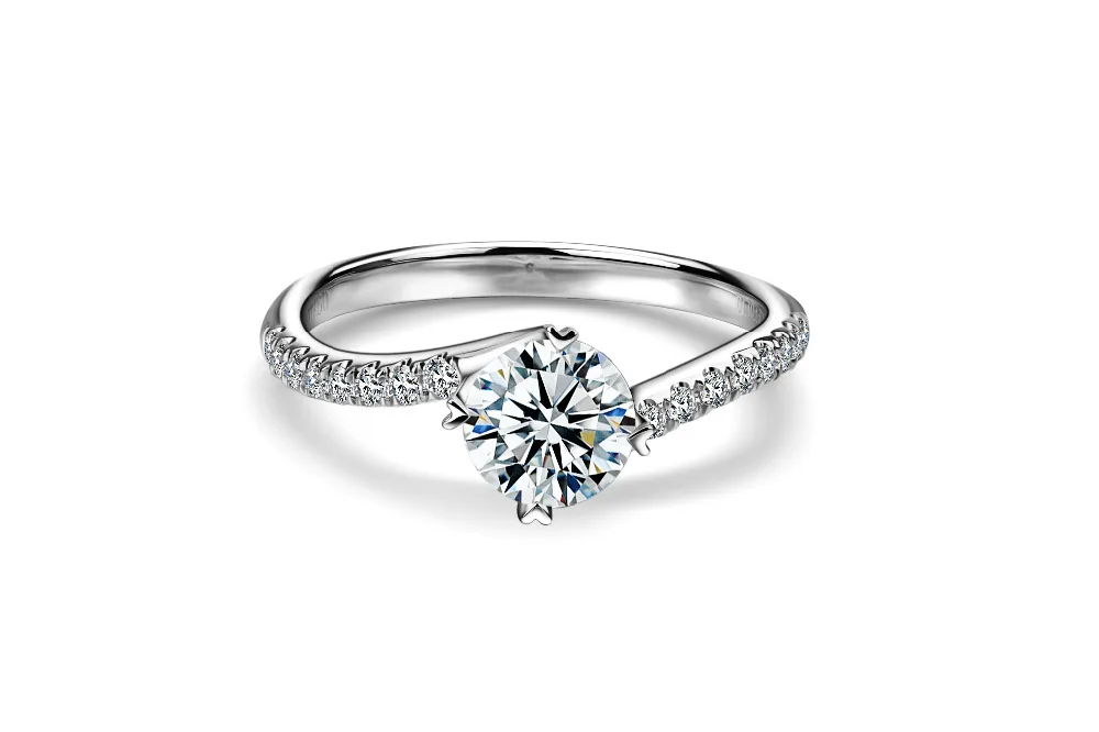 Starsgem Pretty 18k Moissanite 1ct романтическое кольцо тест-позитив 8 сердец и 8 стрел блестящее кольцо D цвета для женщин