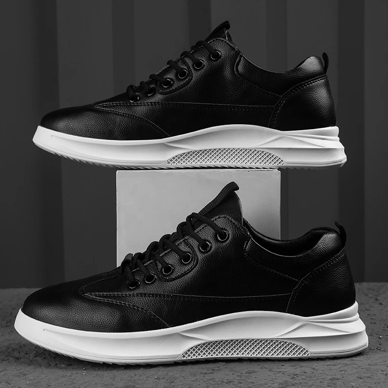 

Men Casual Shoes Leather Youth Casual Footwear Casual Sneakers Man Luxury Brand Men Shoe Fashion White Sneakers