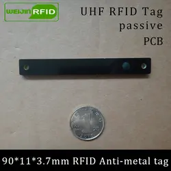 UHF RFID Анти-металлический тег 915 МГц 868 МГц Alien higgs3 EPCC1G2 6C 90*11*3,7 мм стеллаж для хранения Тонкий PCB смарт-карта пассивные RFID метки