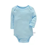 Lawadka 3-24M Cotton Bodysuit For Newborns Four Season Long Sleeve Infant Baby Girls Boys Clothes Jumpsuit Solid Baby's Rompers 2