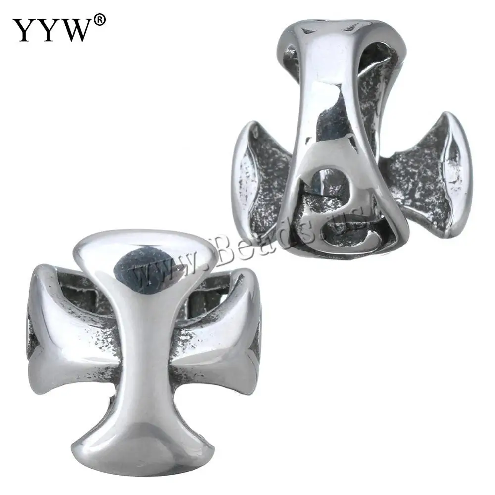 10pcs Stainless Steel Clasps Slide Charm Designer Drum Sliver Color Plated 12x12x13mm Diy  For Woman Jewelry Making Accessories