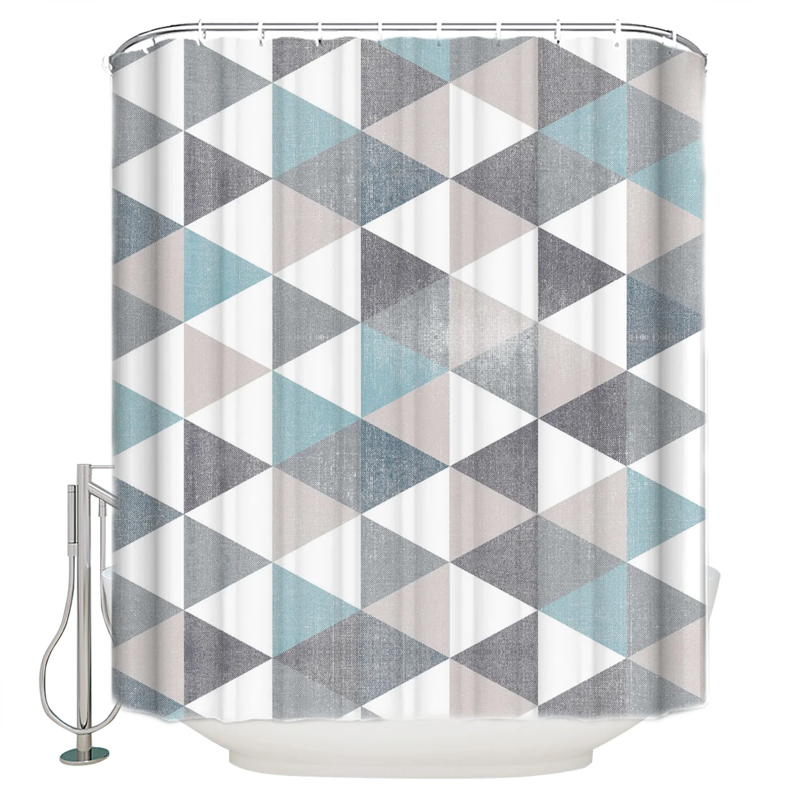

Ретро-занавеска для душа в клетку с ромбовидным узором, Высококачественная водонепроницаемая ткань для ванной комнаты, для туалета, простой стиль, Декор, занавеска для душа s