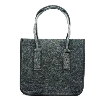 

Multi-function Felt Storage Organizer Women Portable Book Magazine Newspaper Basket Laundry Clothes Bag Female Shopping Handbag