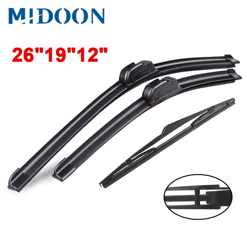 MIDOONWiper передние и задние щетки стеклоочистителя набор для Citroen C5 Estate 2001-2003 лобовое стекло ветровое стекло заднего стекла 2" 19" 12"