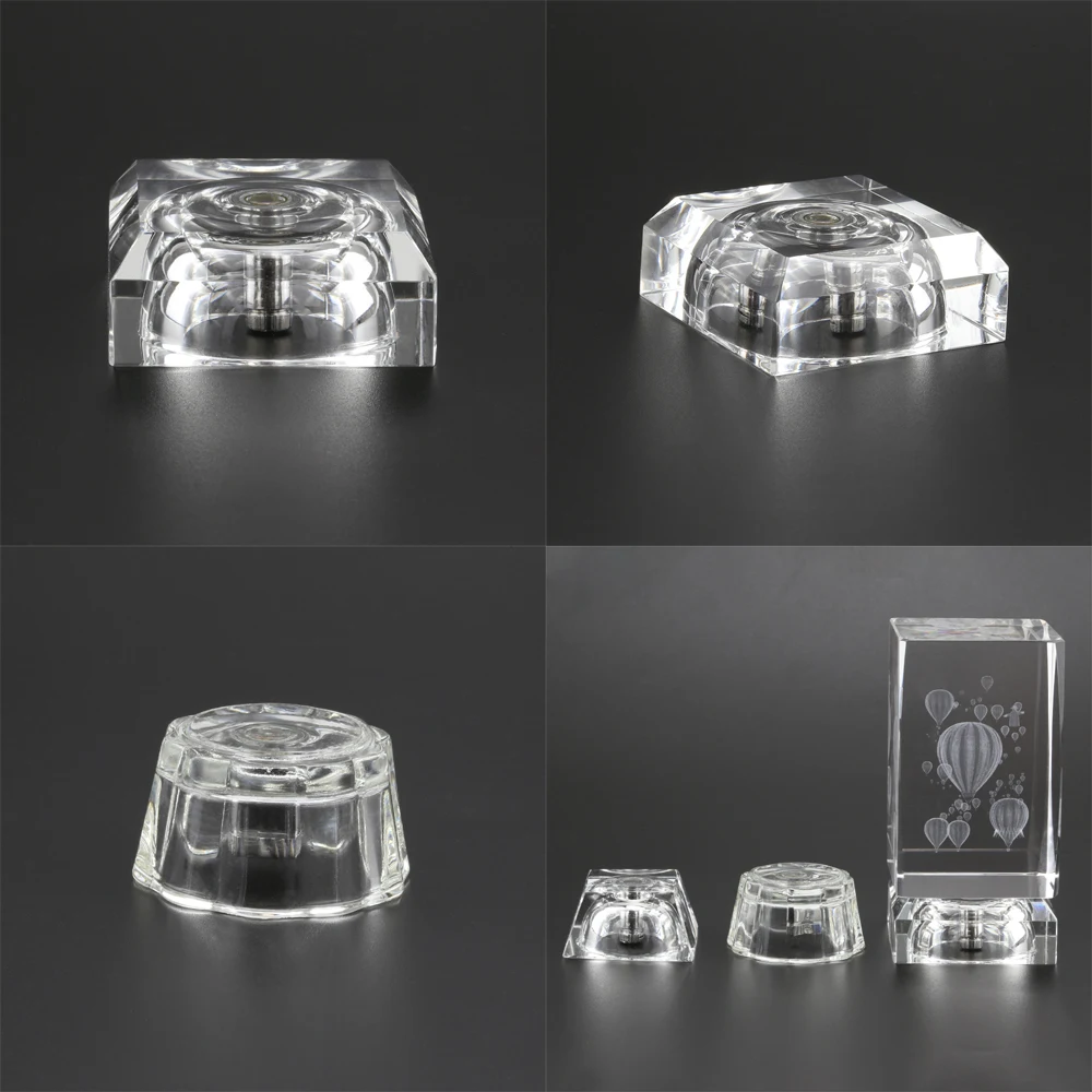 Crystal Stand Paperweights Glass Stones Holder Base Crystal