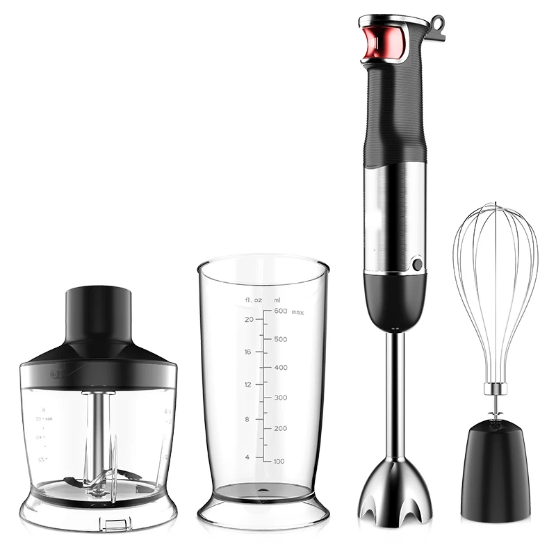 

Hand Blender Stick Powerful Immersion Portable Blender 4 in 1 set for Kitchen Whisk Beaker Juicer Mixer Smoothie Baby