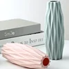Plastic Vase Home for Decoration White Imitation Ceramic Flower Pot Plants Basket Nordic Wedding Decorative Dining Table Bedroom 5