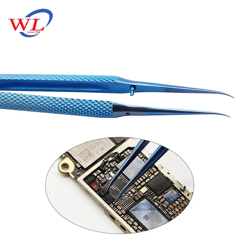 WL 0.15mm Precision Titanium Alloy Tweezers Jump Line Repair For Mobile Phone Motherboard Soldering | Мобильные телефоны и