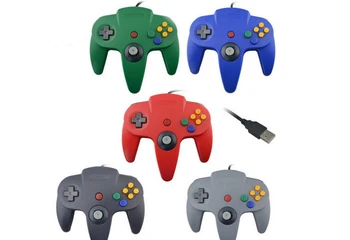 

USB Long Handle Game Controller Pad Joystick for PC Nintendo 64 N64 System 5 Color in stock