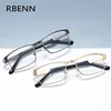 RBENN Stainless Steel Men Business Reading Glasses for Reader Mens Presbyopia Optical Eyeglasses +1.0 1.5 2.0 2.5 3.0 3.5 4.0 ► Photo 3/6