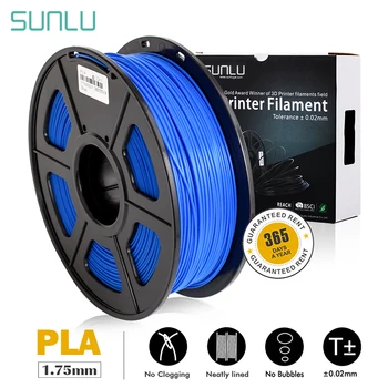 

SUNLU 3D Printer Filament 1.75mm PLA Degradable Plastic PLA Filament Non-toxic Consumable Material 1KG With Spool