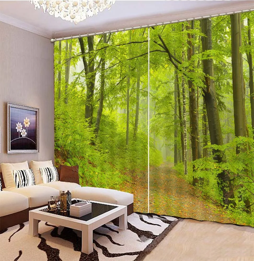 Живописные леса 3D шторы на заказ для гостиной Современные Плотные Шторы спальни