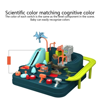 

Boys Girls Mini Race Elevator Simulation Kids Pull Back Dinosaur Track Car Adventure Toy Christmas Gift Birthday Inertia ABS