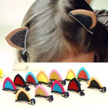 Детские заколки в Корейском стиле; заколки принцессы с кошачьими ушками; Детская повязка на голову; аксессуары для волос для девочек; Детский головной убор с боковым зажимом