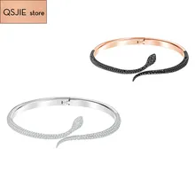 Высокое качество SWA загадочная змея браслет, белая змея, браслет в форме сердца, браслет