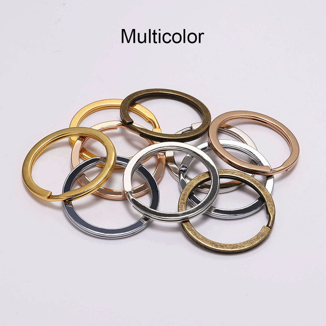 25 28 30 mm Bronze Gold Color Keyring Split Ring Plated Key Ring For DIY Llaveros clasp Findings Jewelry Making
