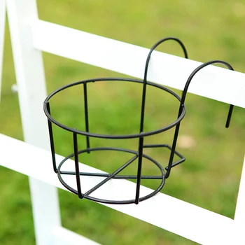 

Hanging Flower Frame for Outdoor Fence Decor Racks Racks Round Metal Garden Pots & Planters Balcony Pot Flowerpot Holder Plant
