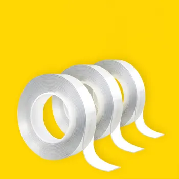 

1/2/3/5M Double Sided Nano Magic Tape No Trace Transparent Reusable Waterproof Adhesive Tape Cleanable Home cinta magica