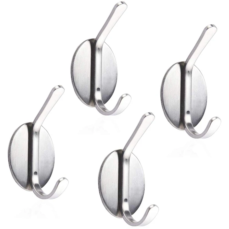 

Hooks Towel Hook Heavy Duty Wall Hooks Stainless Steel Waterproof Self Adhesive Hooks Hanger for Coat Key Hat Bag - Bathroom Kit