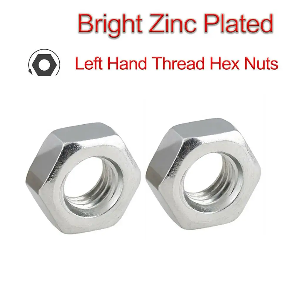 Left Hand Thread Hex Nut Metric M5 M6 M8 M10 Zinc Plated Carbon Steel Reverse Hexagon Nuts Tooth | Обустройство дома