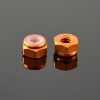 

5pcs M2 M4 M5 aluminum alloy stop loose anti-loose nuts with nylon washer locking self-locking colored nut gold color