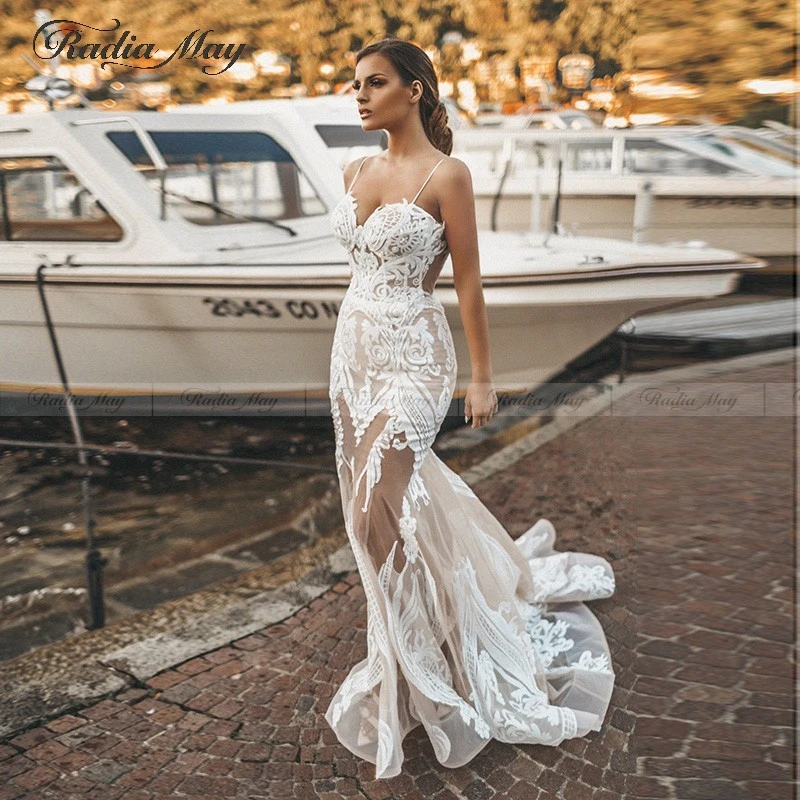 champagne beach wedding dress
