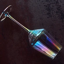 Classical Stemmed Wine Glasses-Rainbow Design Crystal Red/ White Wine Glass- Drinking Goblets- 16 Ounces