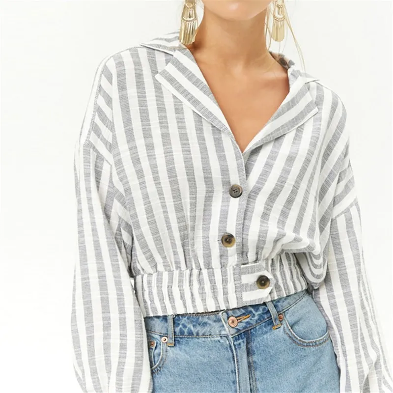 

spring autumn western style fashion loose striped single-breasted long sleeve SM L XL XXL thin fabric woman Casual short jacket