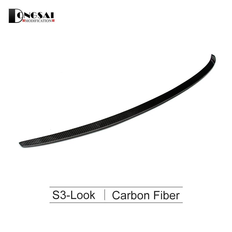 Для Audi A3 спойлер из углеродного волокна крыло 2013- седан купе - Цвет: S carbon fiber