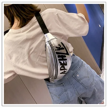 

New letter waist bag male Korean version of the wild letter one-shoulder diagonal package hip-hop bundi bag fashion casual chest