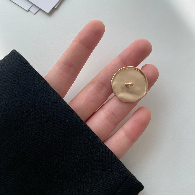 Gold Alloy Sewing Buttons 25/30mm For Clothes Decorative Handicraft Backpack Diy Supplies Large Scrapbooking Metal Button 6pcs 4