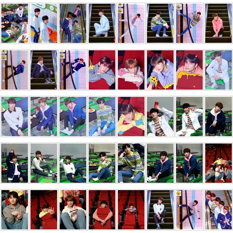 Kpop TXT альбом фотография Поляроида Lomo Card TOGETHER Fans подарки металлический ящик 40 шт. карты Прямая поставка