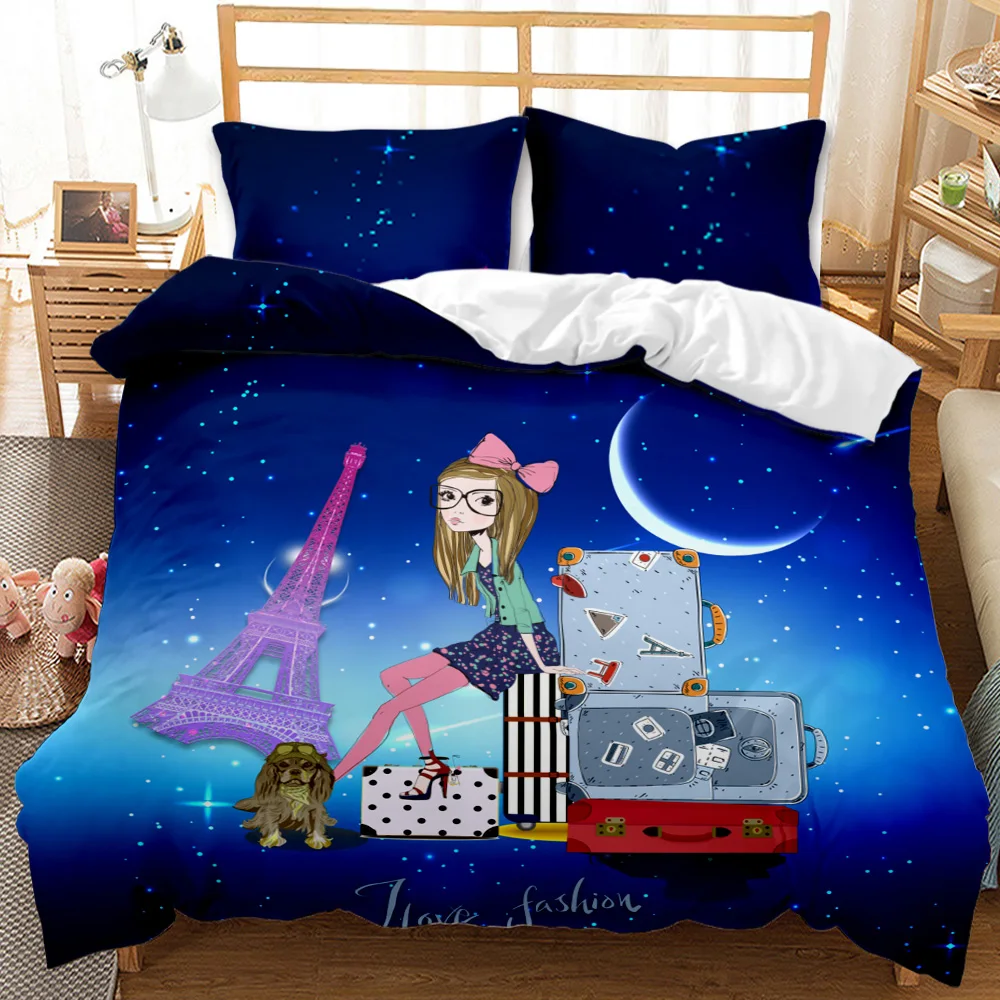 

kawaii juego de cama Girl Princess pink girls bedding kids luxury duvet cover bedding set single king queen twin comforter set