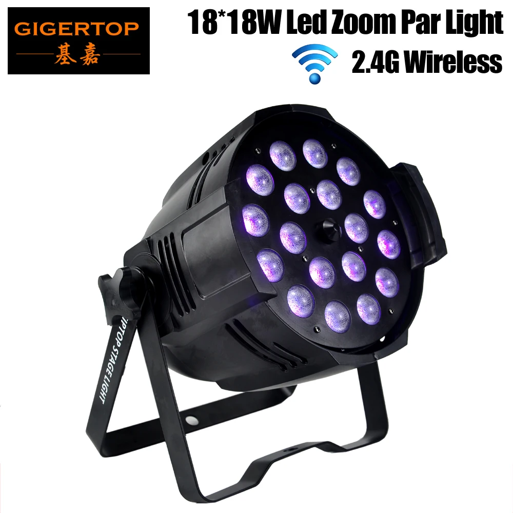 TIPTOP TP P80B 18x18 Вт RGBWA UV 6в1 беспроводной светодиодный Zoom Par Светильник бесшумный Movement