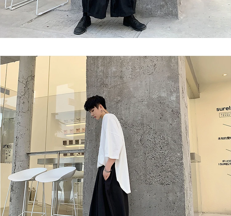 Мужские уличные Свободные повседневные широкие брюки в стиле хип-хоп для мужчин и женщин в японском стиле, плиссированные шаровары, брюки, винтажные брюки-кимоно