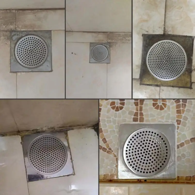 304 Stainless Steel Round Floor Drain Cover Hair Filter Bathroom Garden Toilet Prevent Debris Clogging Drain