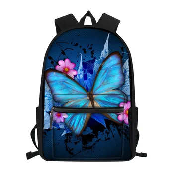 

HYCOOL School Bag for Teen Kids Cute Butterfly Cartoon Animal Pattern Boys Girls Casual Book Bags Multi Function Laptop Backpack