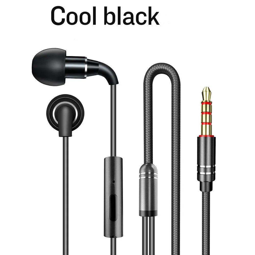 Cool Black Оригинальные наушники HONGBIAO SM In Ear Graphene, качественные наушники для прослушивания музыки, бренд, гарнитура Fone De Ouvido для iPhone, Xiaomi - Цвет: Cool Black