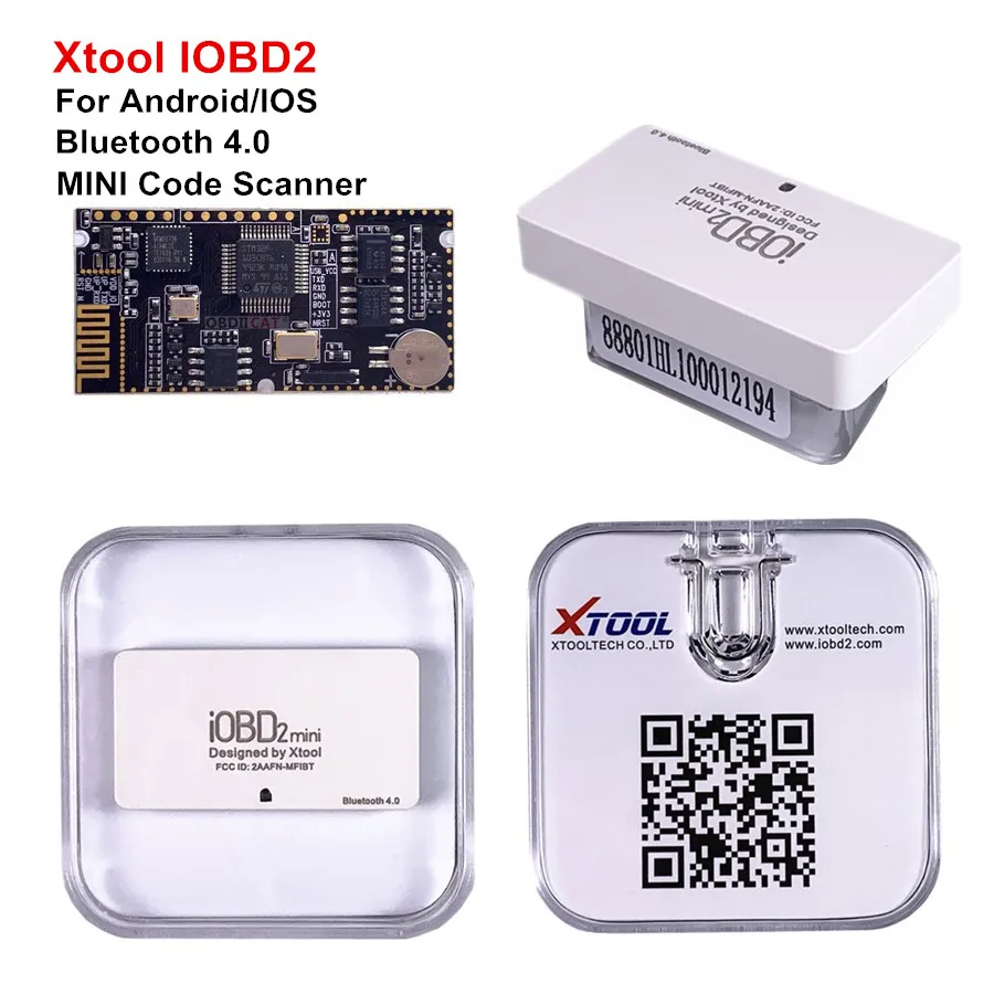 50pcsDHL100OriginalXTOOLIOBD2MiniWorkOnAndroidIOSMiniIOBD2