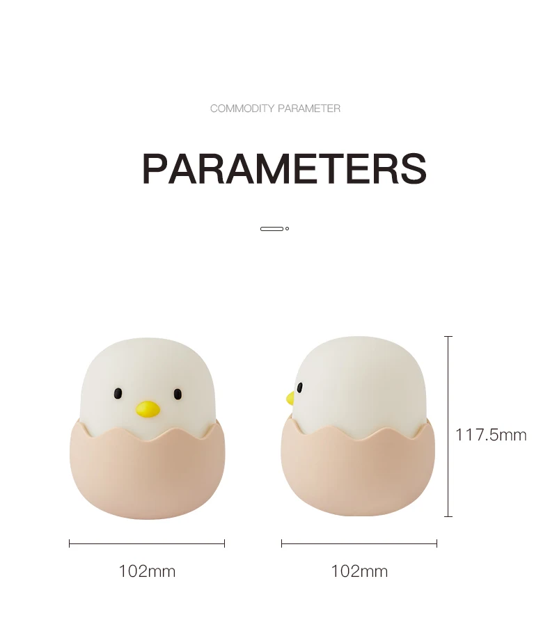 decorative night lights Led Children Touch Night Light Soft Silicone USB Rechargeable Bedroom Decor Gift Animal Egg Shell Chick Bedside Lamp night lamp for bedroom wall