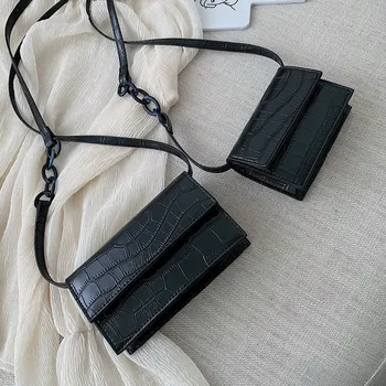 

Women Retro Serpentine Crossbody Bags 2020 Top Female Messenger Bag New Shoulder Bag Handle Bags Hasp Versatile Handbag Ladies