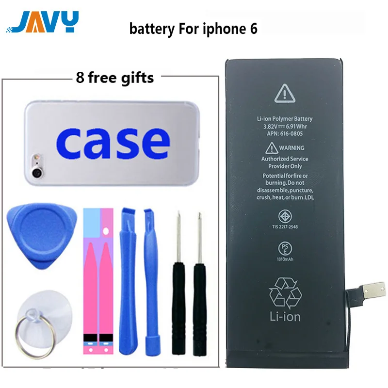 JAVY батарея 1810mAh 3,82 V литий-ионная батарея для Iphone 6 6G Батарея внутренняя Замена батареи бесплатные инструменты Розничная посылка