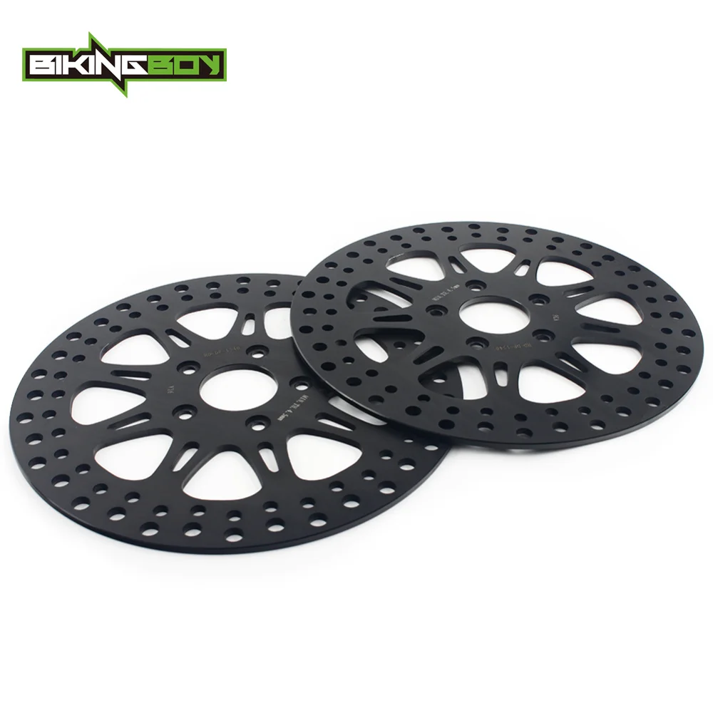 BIKINGBOY 11," передние тормозные диски роторы для Harley 1340 FXR 1985-1999 FXRS 1985-1999 FXRT 1984-1999 FXE 1984-1986 - Цвет: Black