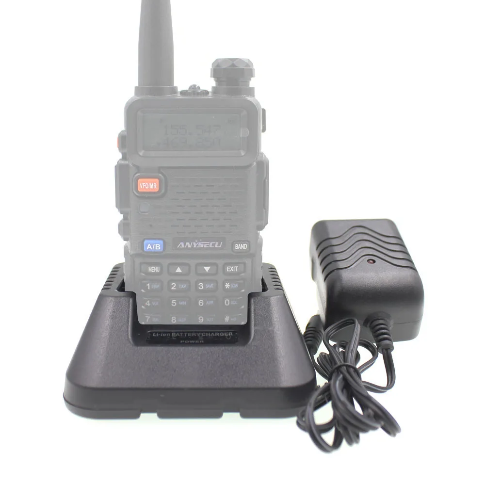 Зарядное устройство для BAOFENG UV-5R DM-5R UV-5RA UV-5RB серии с подкладкой Радио мощность адаптера переменного тока и рабочего стола для BL-5 Li-Ion Батарея